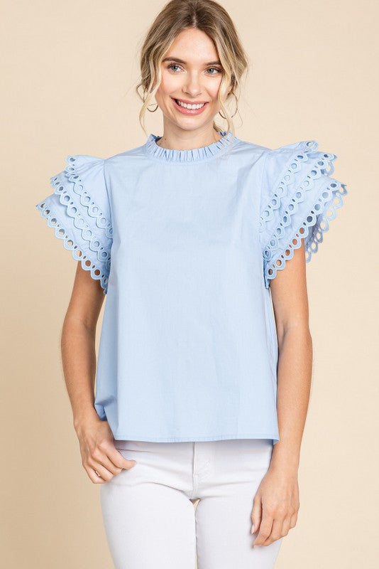 Lola Ruffle Shoulder Top