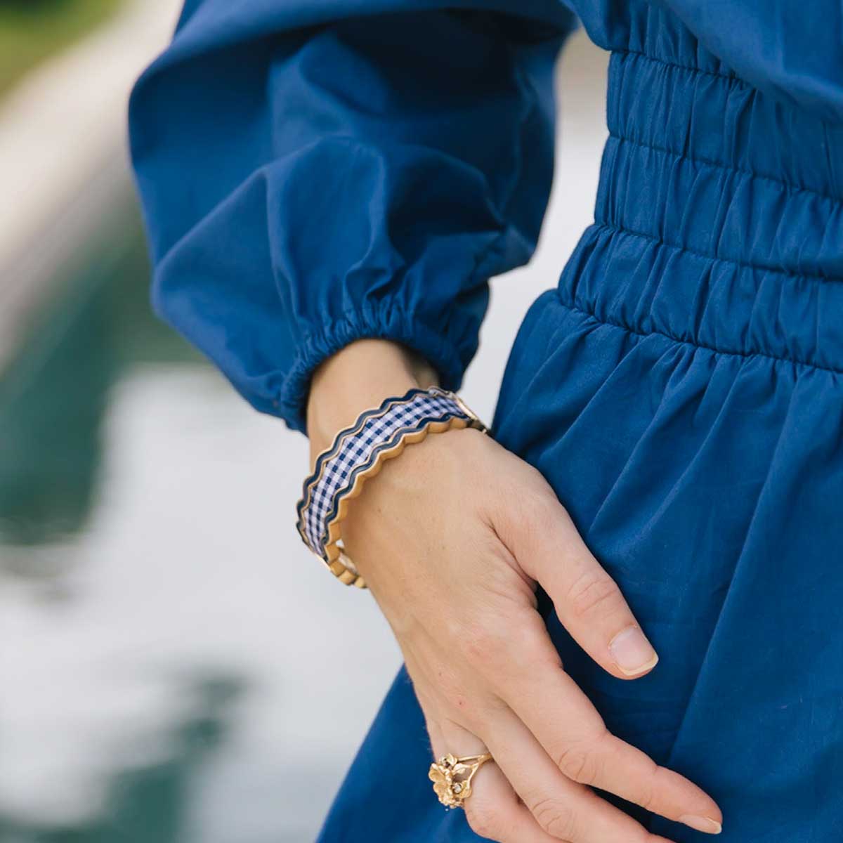 Annalise Gingham Statement Bangle