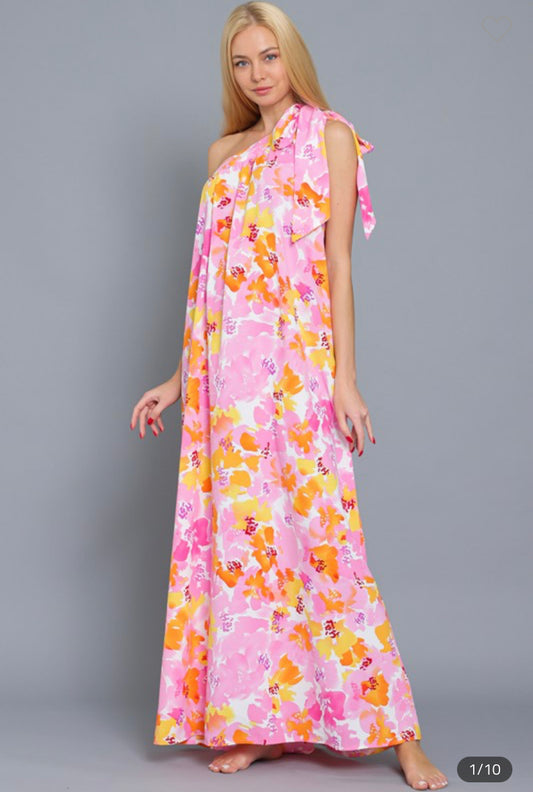 Kenzie Floral One Shoulder Dress