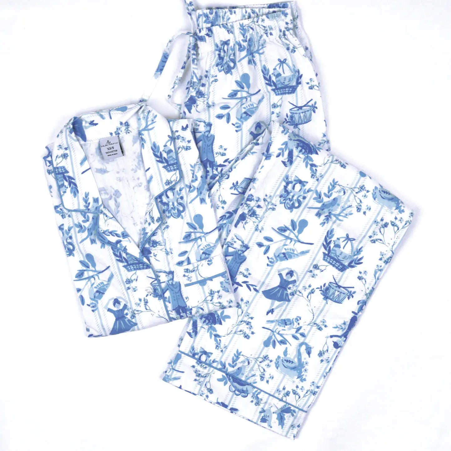 12 Days Toile Flannel Pj Set