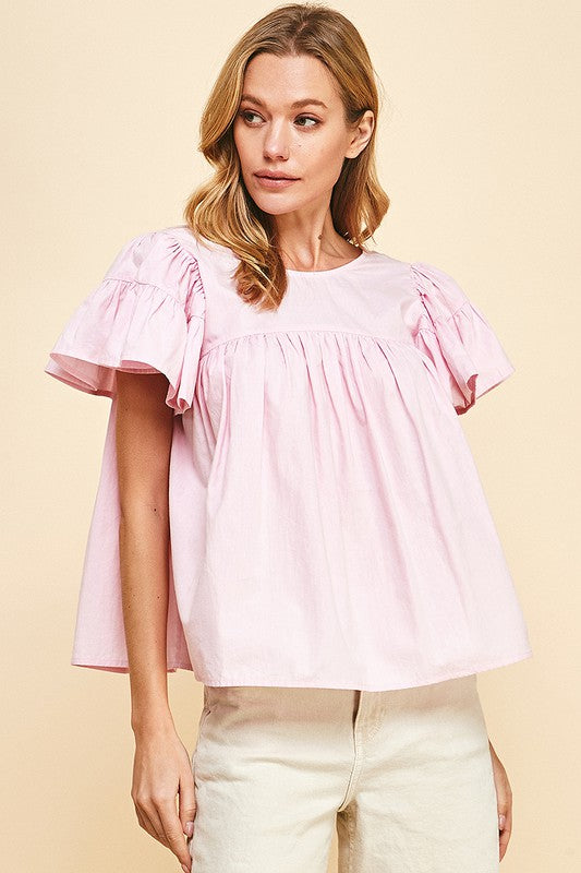 Angie Flutter Sleeve Top