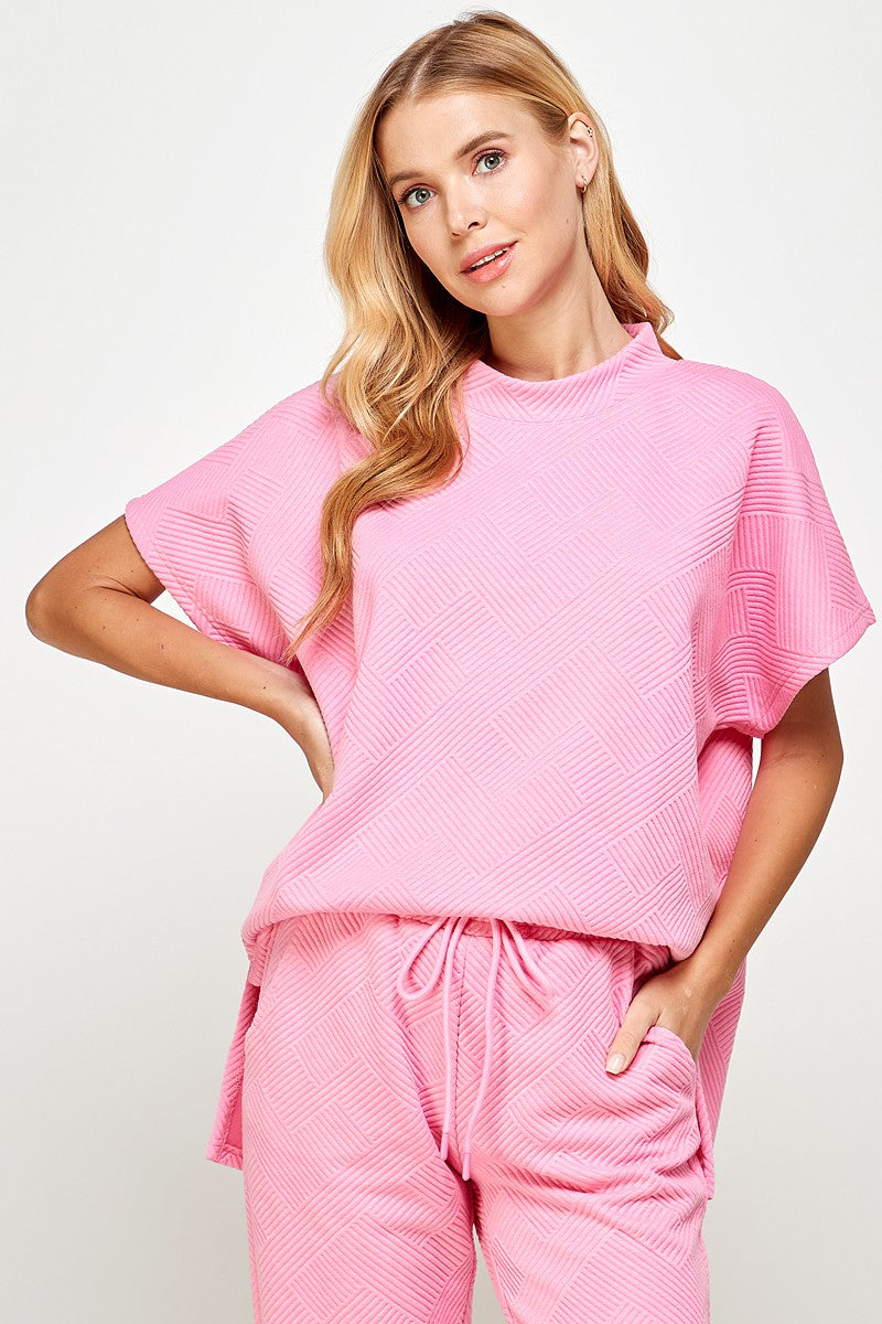 Ashley Drop Shoulder Textured Top