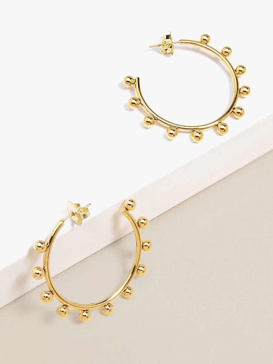 Studded Hoop Earring - Gold