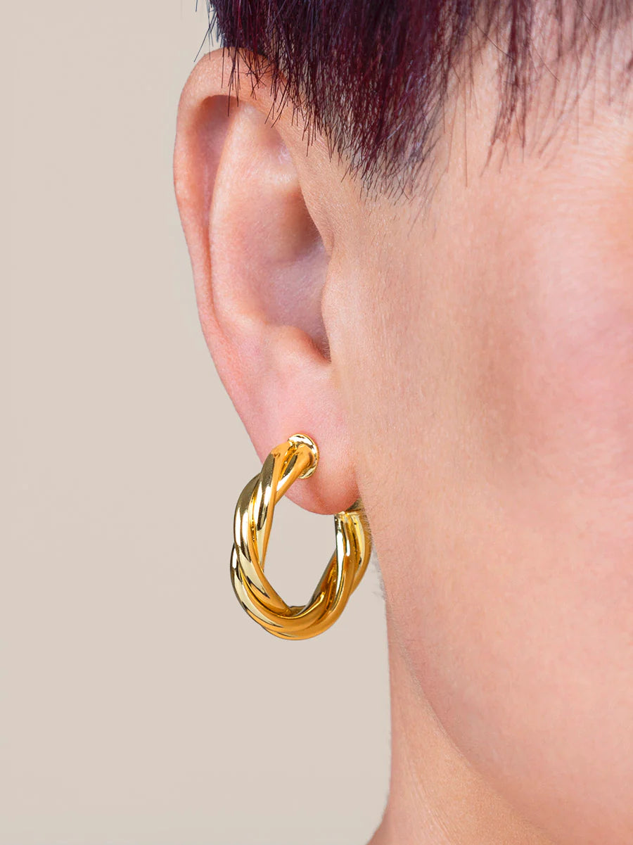 Twisted Hoop - Gold