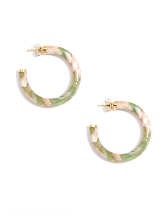 Tortoise Hoop - Pink and Green